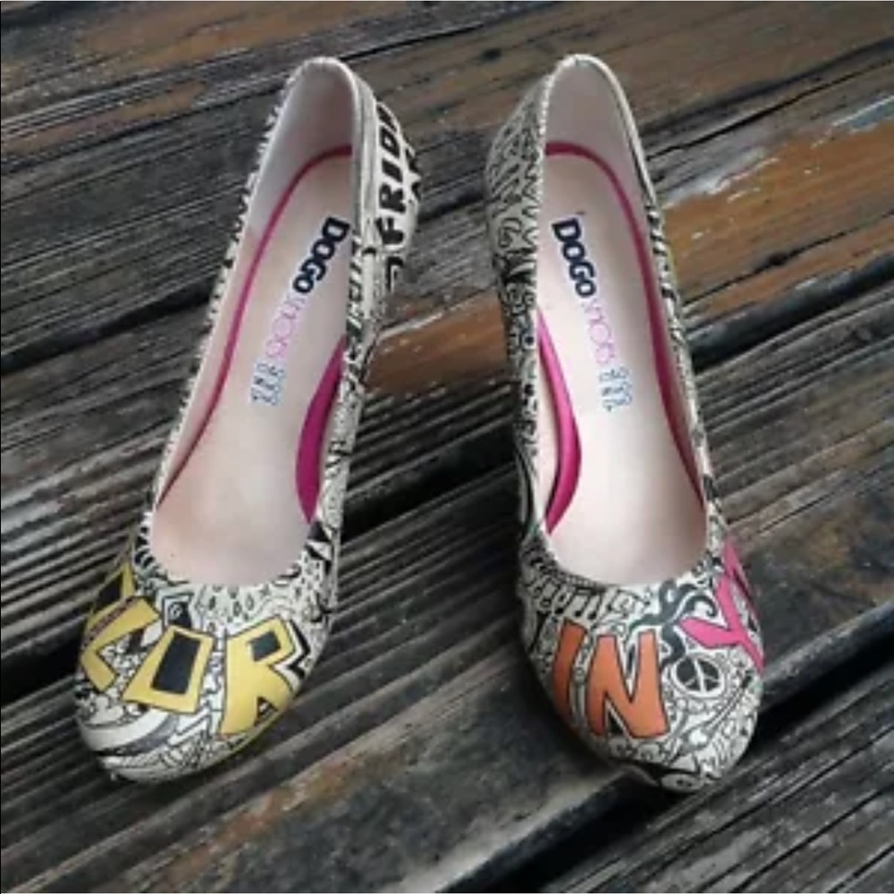 Dogo Shoes Put Some Color In Your Life High Heels 7 37 Vegan Faux Leather Pumps